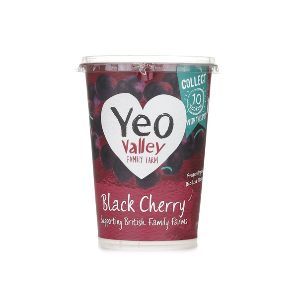 Yeo Valley black cherry yeogurt 450g - Waitrose UAE & Partners - 5036589206422