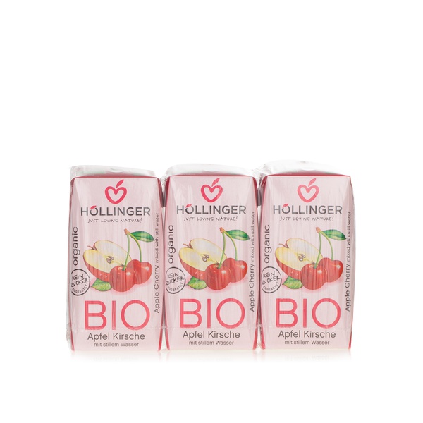 Hollinger organic apple cherry 3 x 200ml - Waitrose UAE & Partners - 5037423137742