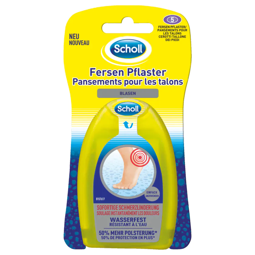 Scholl Gel Blasenpflaster Ferse Transparent 5 Stück - 5038483236710