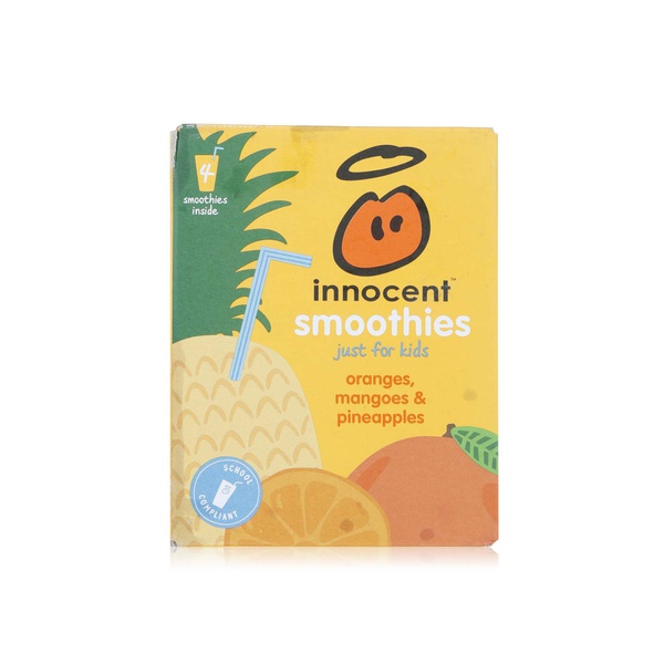Innocent smoothies for kids orange mango pineapple 4 x 150ml - Waitrose UAE & Partners - 5038862636704