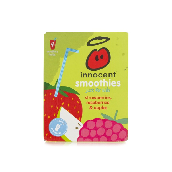 Innocent smoothies for kids strawberry raspberry apple 4x150ml - Waitrose UAE & Partners - 5038862639163