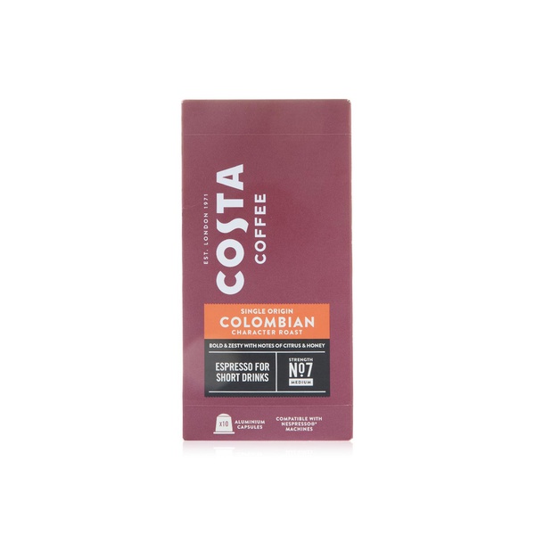 Costa Coffee Colombian medium roast instant espresso capsules 10 pods 570g - Waitrose UAE & Partners - 5039303005448
