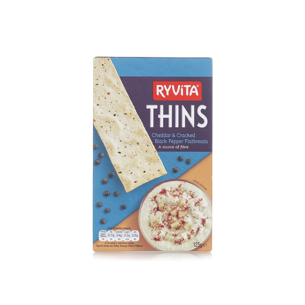 Thins cheddar and cracked black pepper flatbread - 5050974001348
