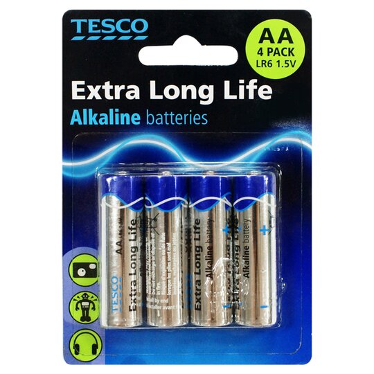Tesco Long Life Aa 4 Pack - 5051140103200
