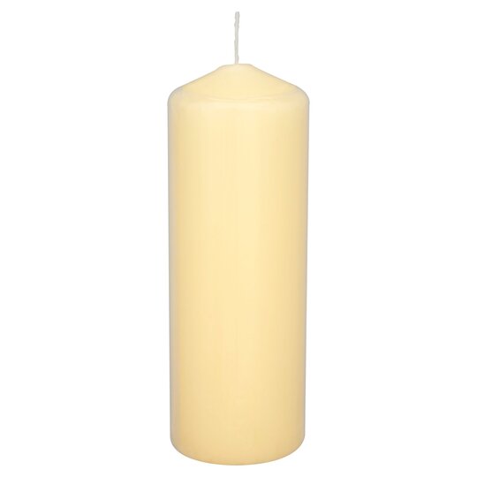 Tesco Unfragranced Large Pillar Candle - Ivory - 5051140904937