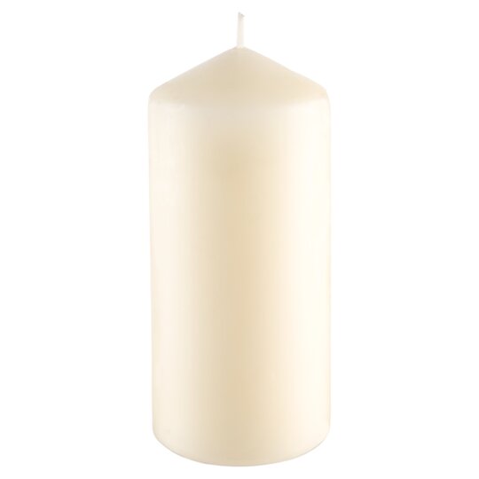 Tesco Unfragranced Medium Pillar Candle - Ivory - 5051790828591