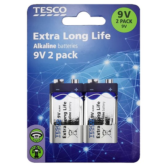 Tesco Extra Long Life 9V 2 Pack - 5052319423792