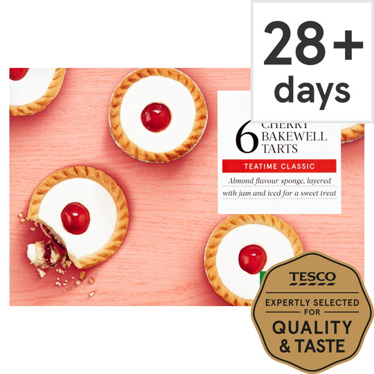 Tesco Cherry Bakewell Tarts 6 Pack - 5052320551446