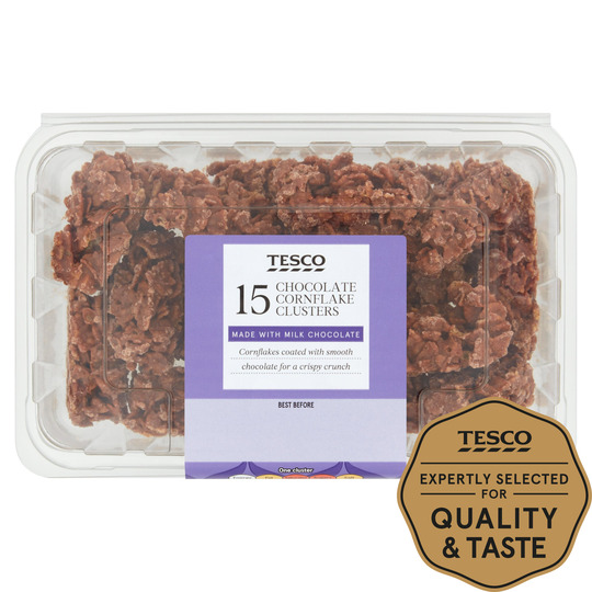 Tesco Mini Chocolate Cornflake Bites 15 Pack - 5052320611317