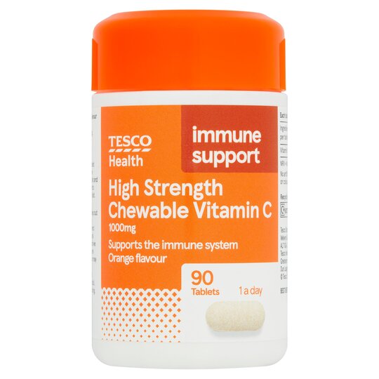 High Strength Chewable Vitamin C 1000 mg Orange Flavour - 5052909421238