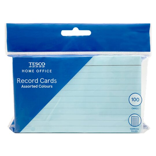Tesco Record Cards Coloured - 5053526891961