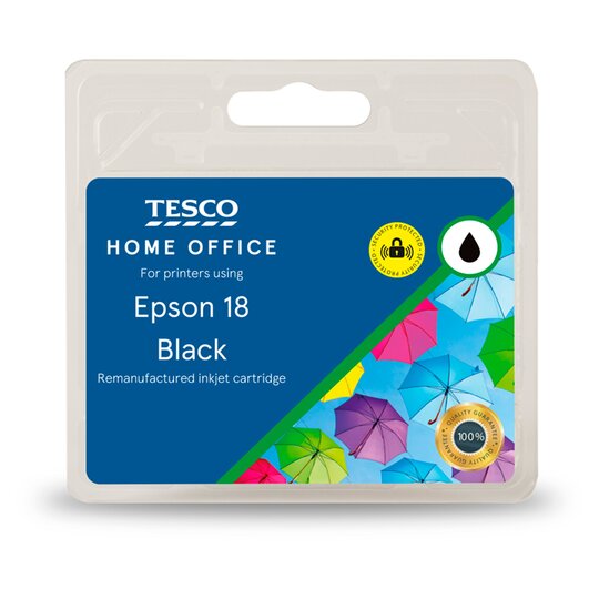 Tesco Remanufactured Epson 18 Black Ink Cartridge - 5053947063268