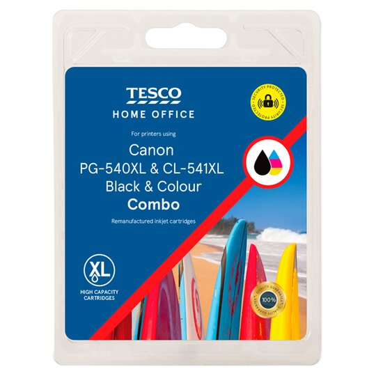 Tesco Remanufactured Canon PG-540 XL Black & CL-541 XL Colour Multipack Ink Cartridges - 5054268613484