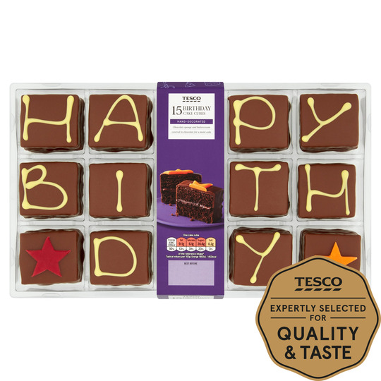 Tesco Birthday Cake Cubes 15 Pack - 5054268677677