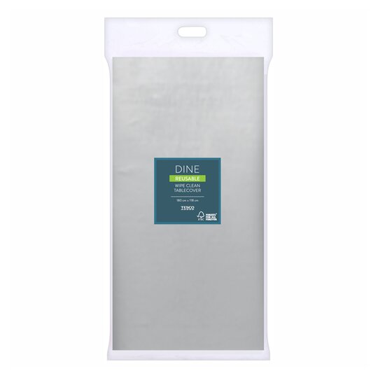 Tesco Silver Table Cover 180X118cm - 5054269501544