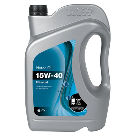 Tesco 15W40 Mineral Oil 4L - 5054402022219