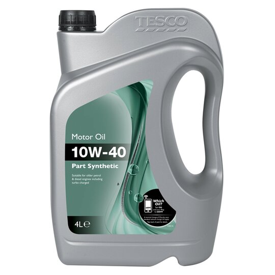 Tesco 10W40 Part Synthetic Oil 4L - 5054402022233
