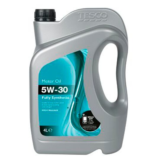 Tesco 5W30 Fully Synthetic Oil High Mileage 4L - 5054402022295