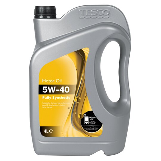 Tesco 5W40 Fully Synthetic Oil 4L - 5054402022332