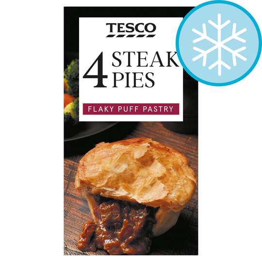 Tesco 4 steak pies - 5054402787804