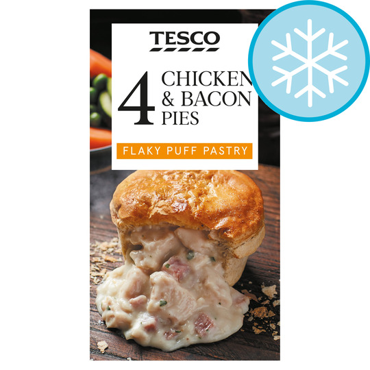 tesco chicken and bacon pies - 5054402787828