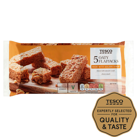 Tesco Oaty Flapjacks 5 Pack 170G - 5054402788498