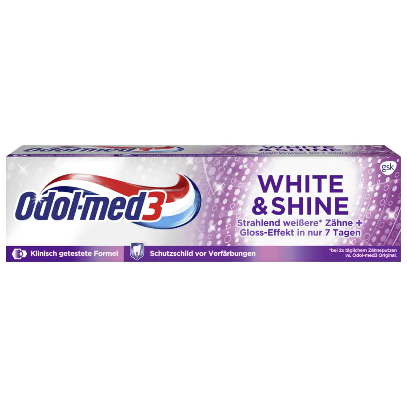 Odol-med3 Zahncreme White&Shine 75ml - 5054563104144