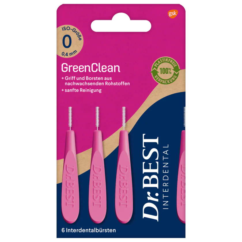 Dr. Best GreenClean Interdentalbürsten Gr. 0 6 Stück - 5054563114099