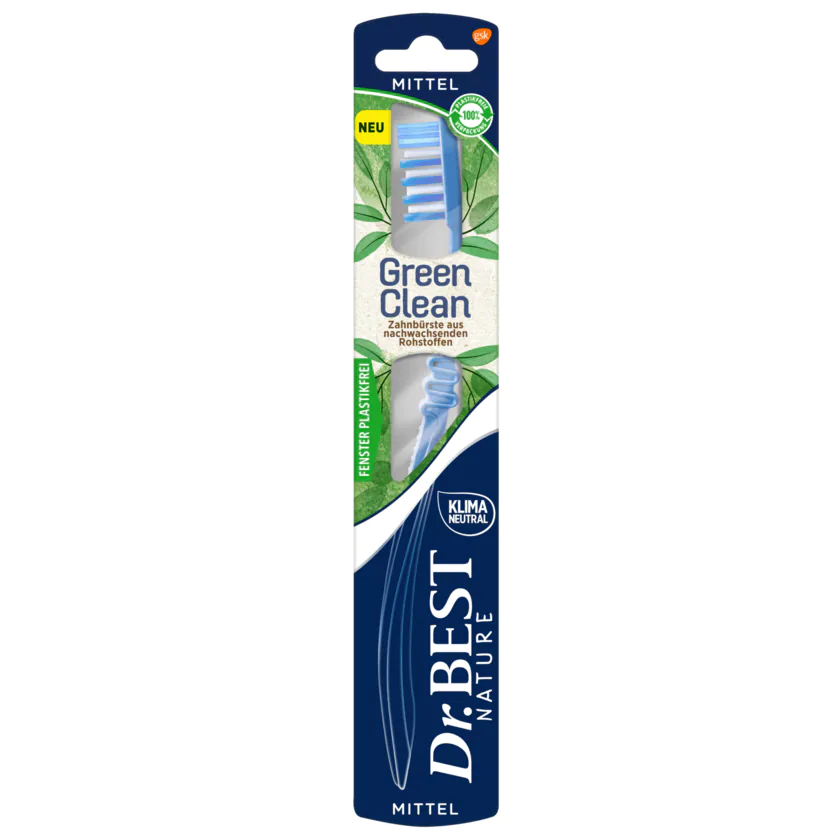 Dr. Best Zanhbürste Nature Green Clean mittel - 5054563929587