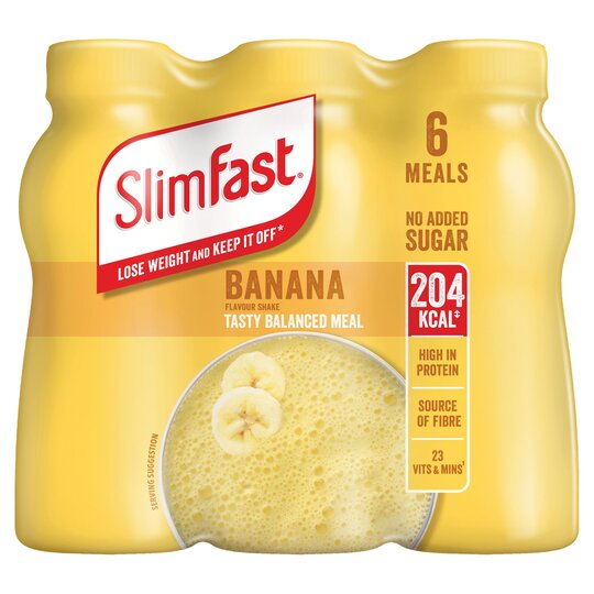 Slimfast Banana Milkshake Multipack 6X325ml - 5055967501430