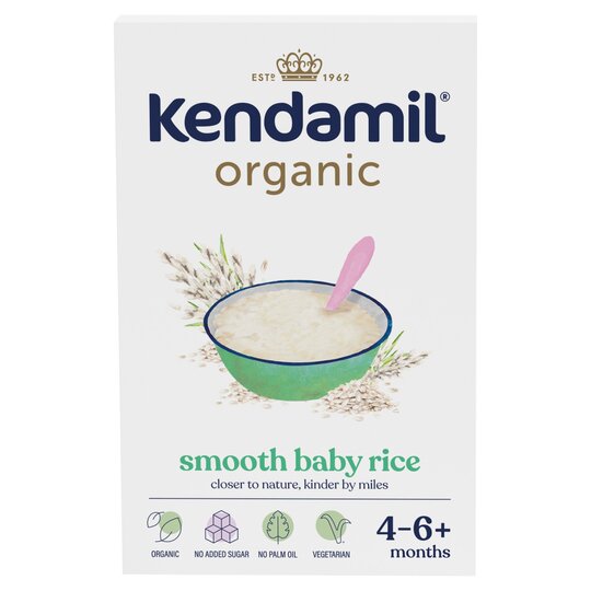 Kendamil Organic Smooth Baby Rice 4-6 Months 120G - 5056000505460