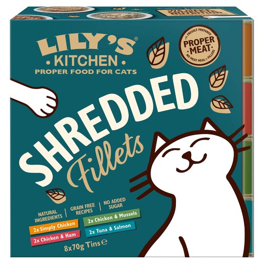 Lily's Kitchen Cat Shredded Fillets Multipack 8X70g - 5056273602132