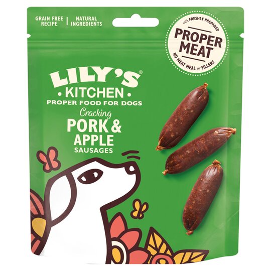 Lily's Kitchen Dog Pork & Apple Sausages 70G - 5056273602316