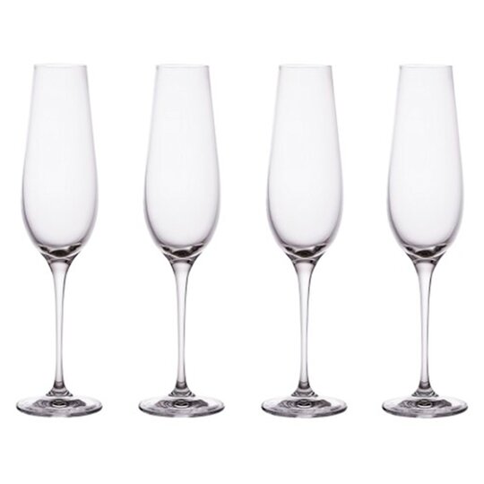 Fox & Ivy Champagne Flute Crystal Glass4pk - 5057373372048