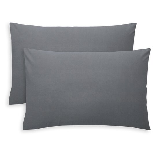 Tesco Grey Pillowcase Pair - 5057373533845