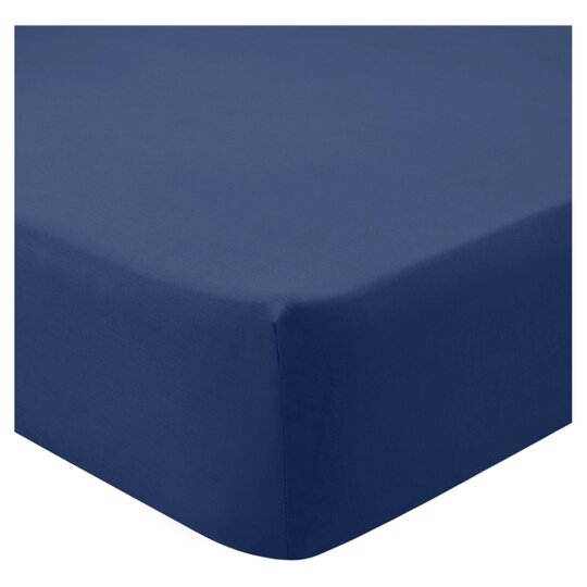 Tesco Fitted Sheet Navy Single - 5057373535122