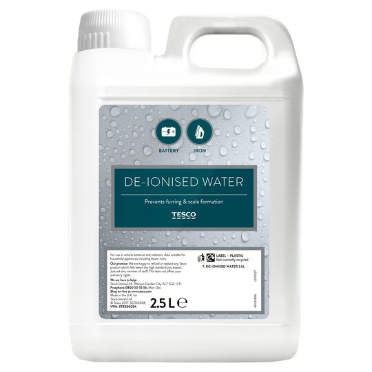 Tesco De-Ionised Water 2.5L - 5057373988331