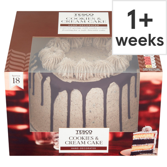 Tesco Cookies And Cream Cake - 5057373996275