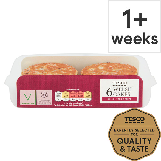 Tesco 6 Welsh Cakes - 5057545743607