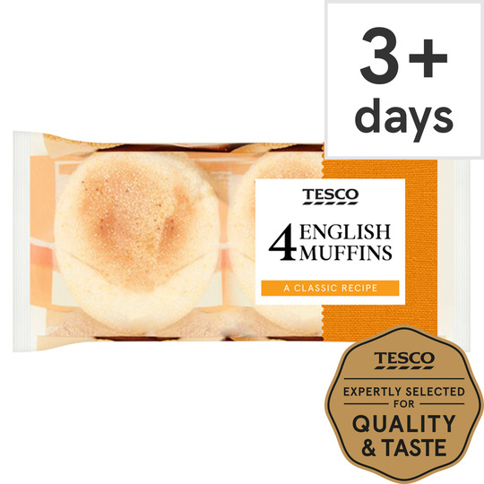 Tesco English Muffins 4 Pack - 5057545889619