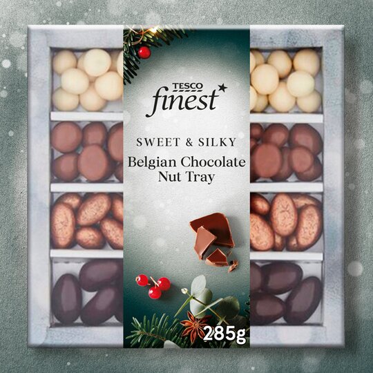 Tesco Finest Belgian Chocolate Nut Tray 285G - 5057753639686