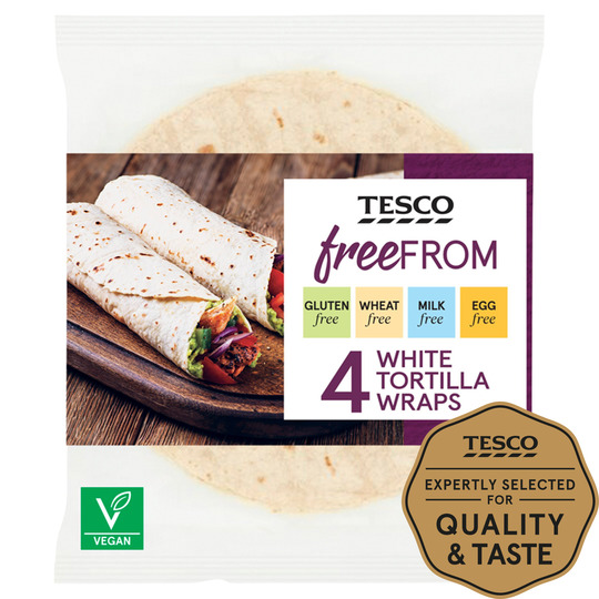 Tesco Free From 4 White Tortilla Wraps - 5057967370382
