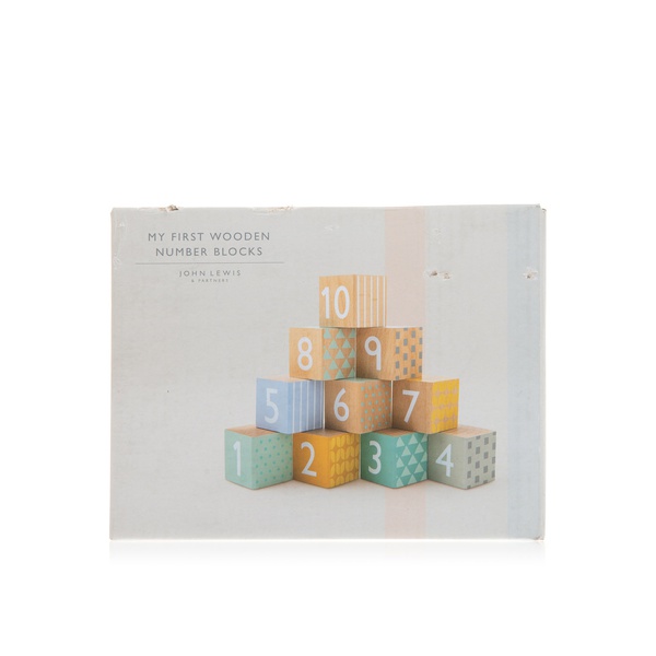 John Lewis & Partners My First Wooden Numbers Blocks - Waitrose UAE & Partners - 5059139058982