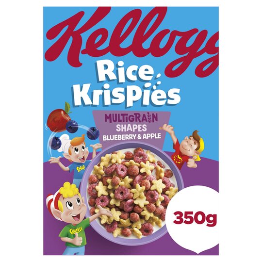 Kellogg's Rice Krispies Multigrain Blueberry & Apple Shape 350G - 5059319013992