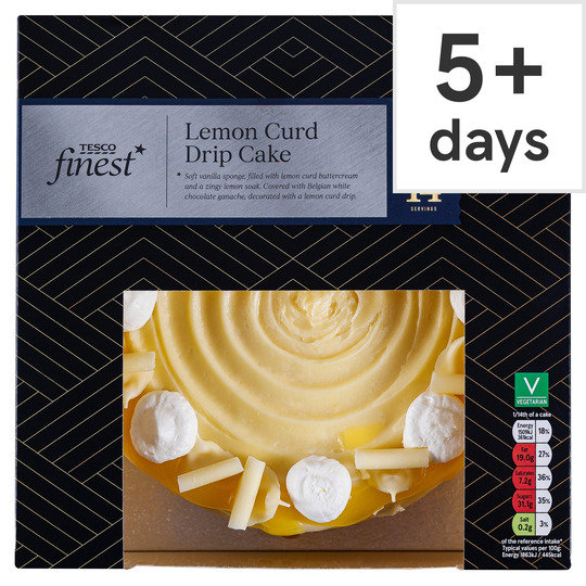 Tesco Finest Lemon Curd Drip Cake - 5059512741333