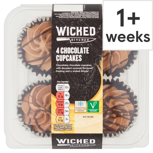 Wicked Kitchen 4 4 Chocolate Cupcakes - 5059512741845