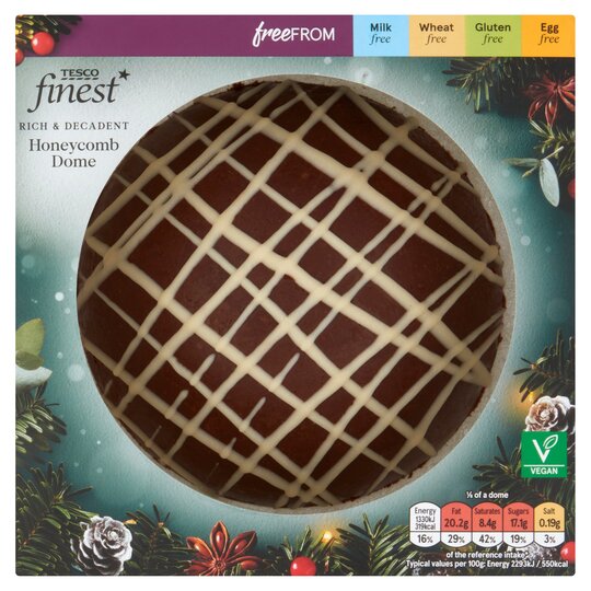 Tesco Finest Free From Honeycomb Christmas Dome 460G - 5059697259029