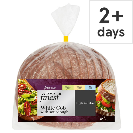 Tesco Free From White Cob With Sourdough 400G - 5059697269288