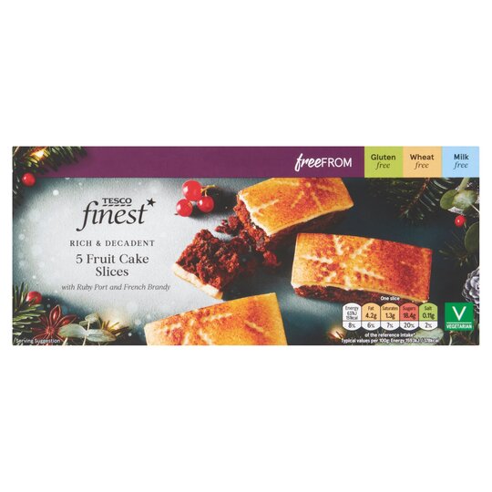 Tesco Finest Free From 5 Fruit Cake Slices - 5059697271939