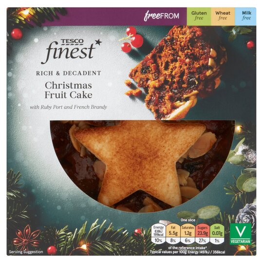 Tesco Finest Free From Christmas Fruit Cake - 5059697683374